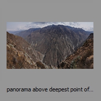 panorama above deepest point of Colca canyon